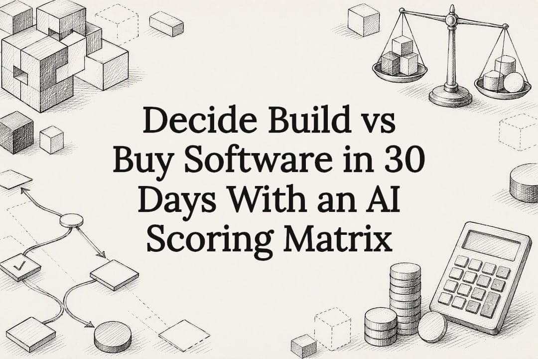 Decide Build vs Buy Software in 30 Days With an AI Scoring Matrix